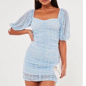 Missguided Blue Polka Dot Dress
